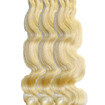 Blond Natural Body Wavy Hair Bundle - 3 Pack
