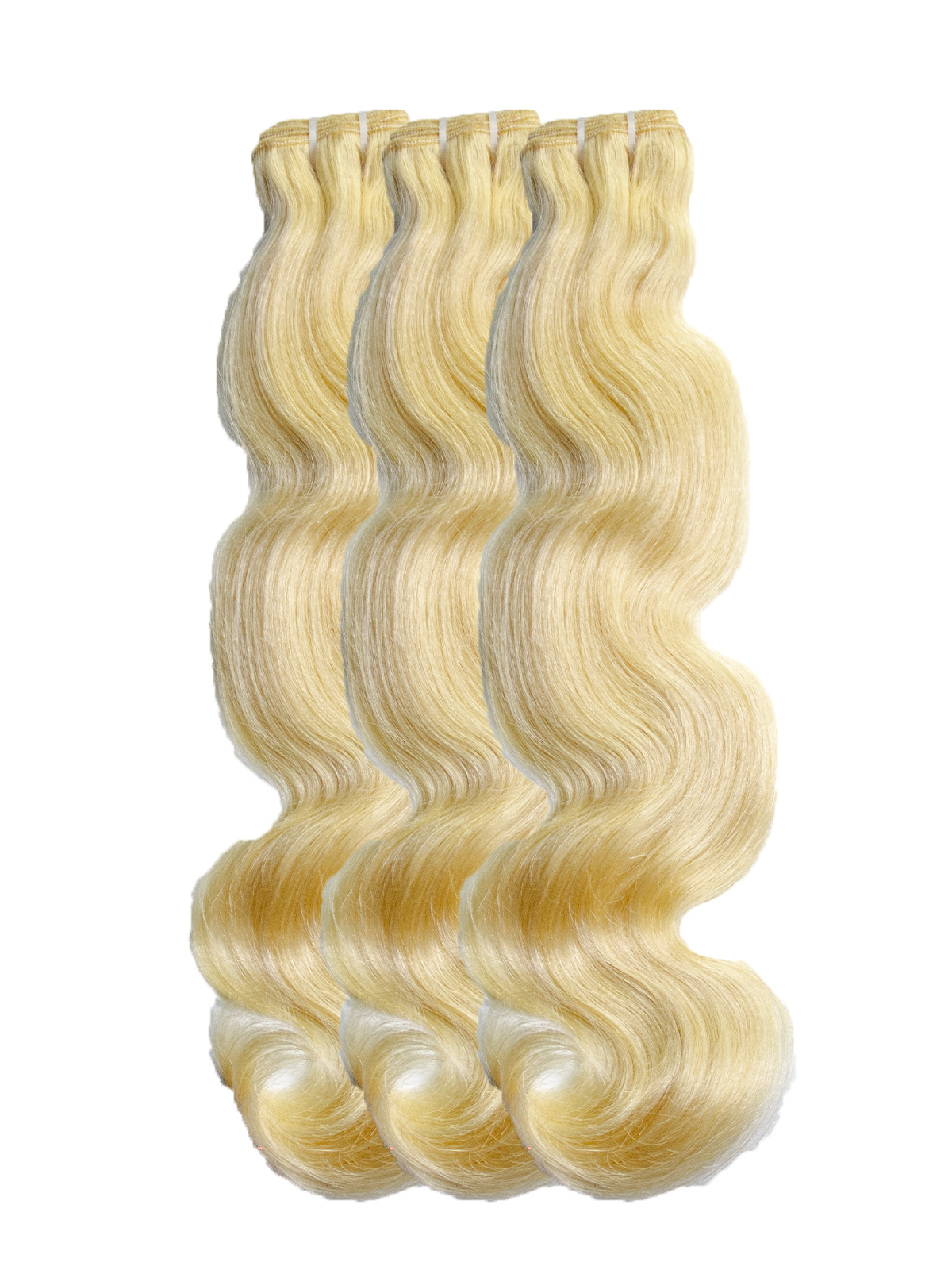 Blond Natural Body Wavy Hair Bundle - 3 Pack