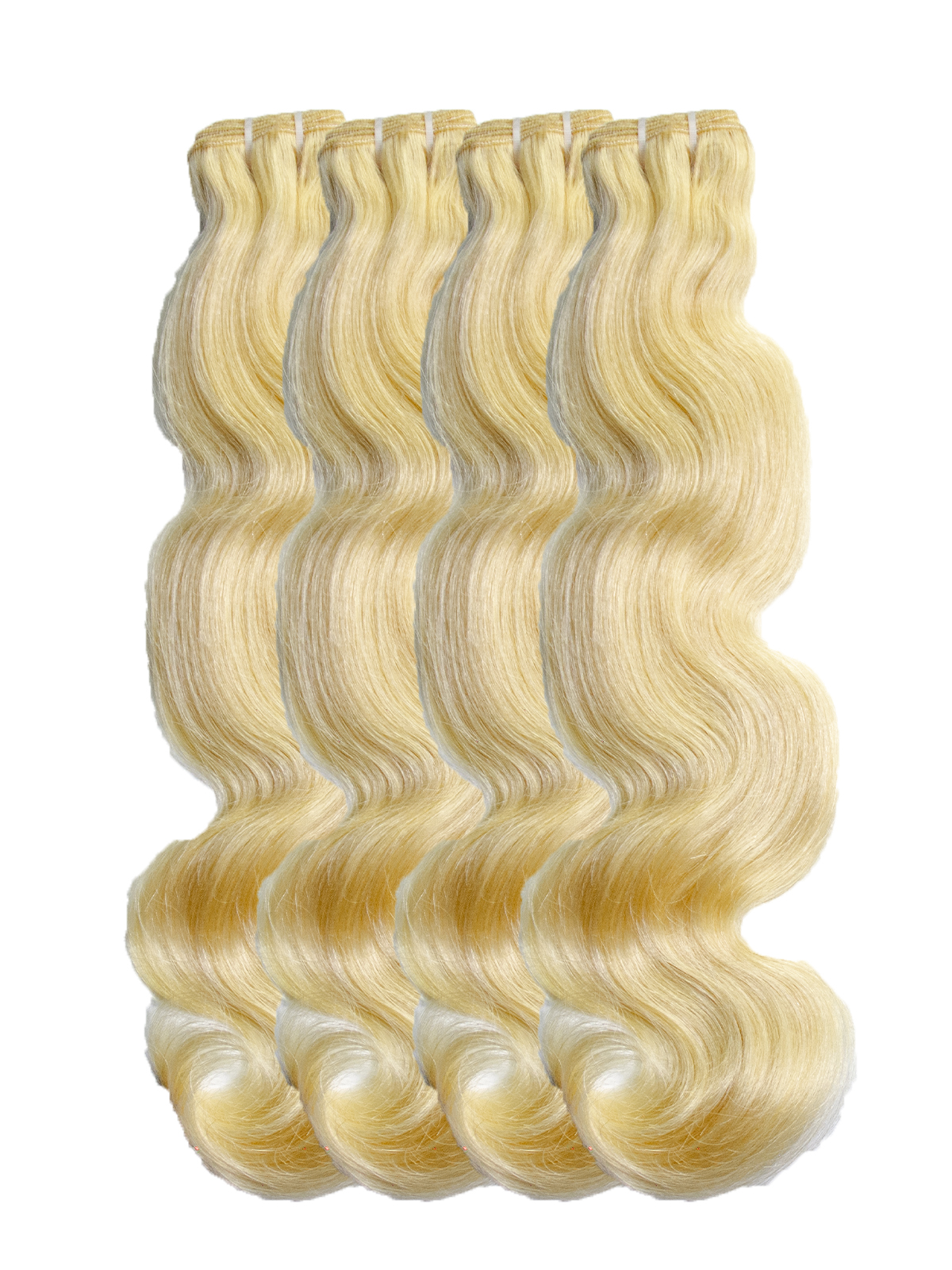 Blond Natural Body Wavy Hair Bundle - 4 Pack